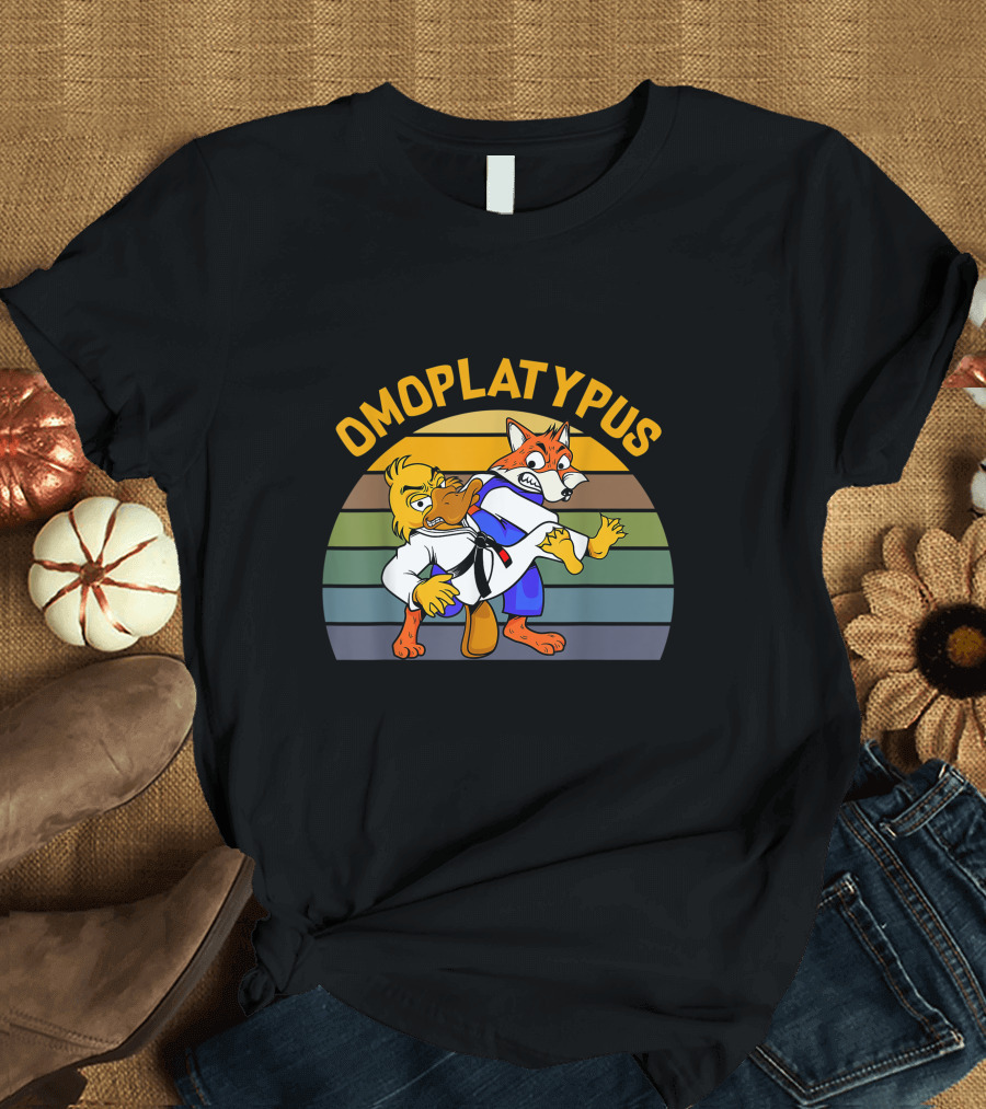 Omoplatypus Funny Jiu Jitsu Vintage Animal Grappling T-Shirt