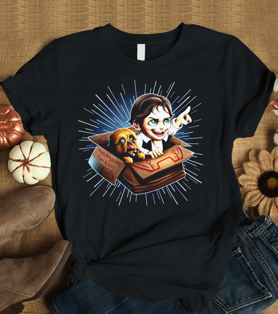 Han Solo Chewbacca Millennium Falcon Box Adventure T-Shirt