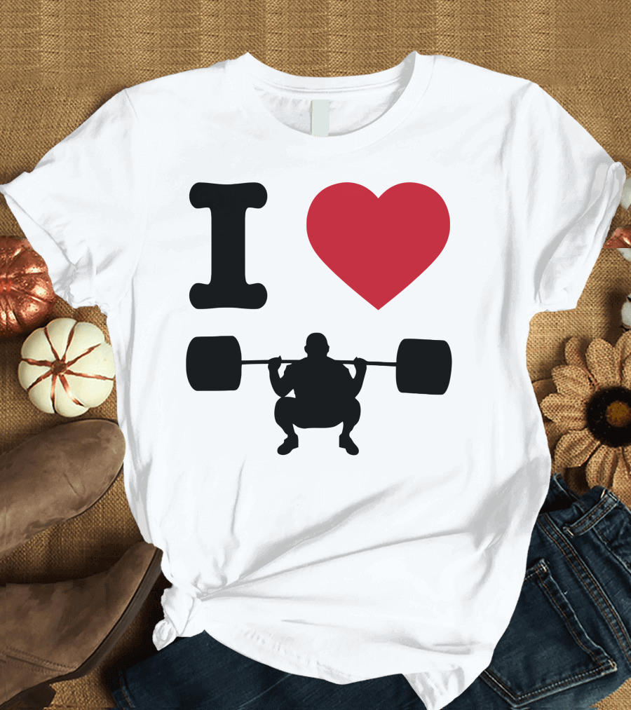 I Heart Weightlifting Enthusiast Passion T-Shirt