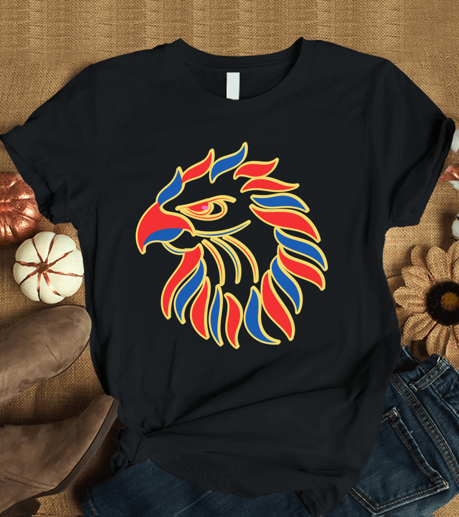 The Falcon Red and Blue Eagle Head T-Shirt