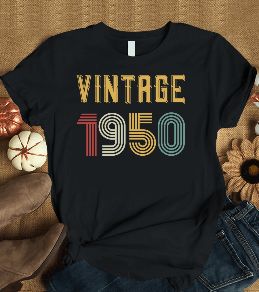 Vintage 1950 Retro Typography T-Shirt