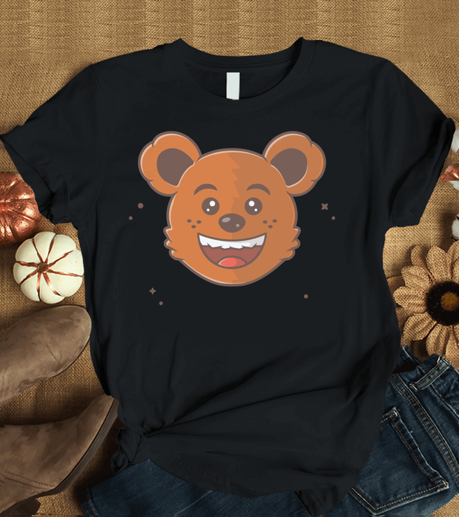 Bear Happy Face Emoji T-Shirt