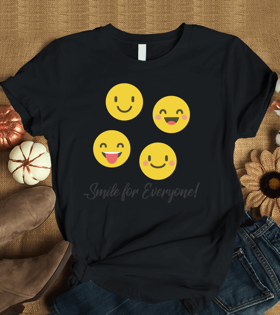 Smile for Everyone with Happy Emoji Faces T-Shirt