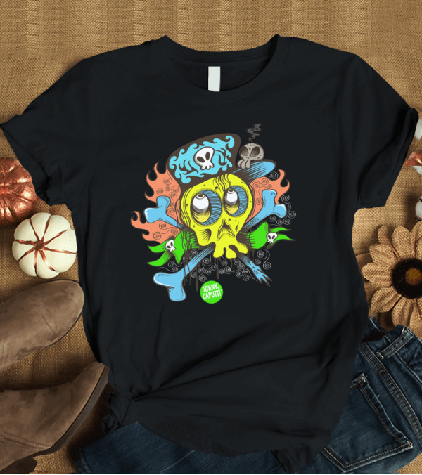 T-Shirt: Skull Bones Johnny Caputti Psychedelic Pirate T-Shirt Skull Bones Johnny Caputti Psychedelic Pirate T-Shirt