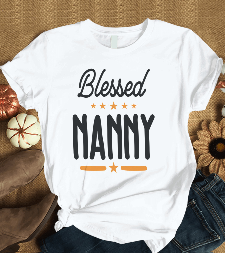 Blessed Nanny Star Accents T-Shirt
