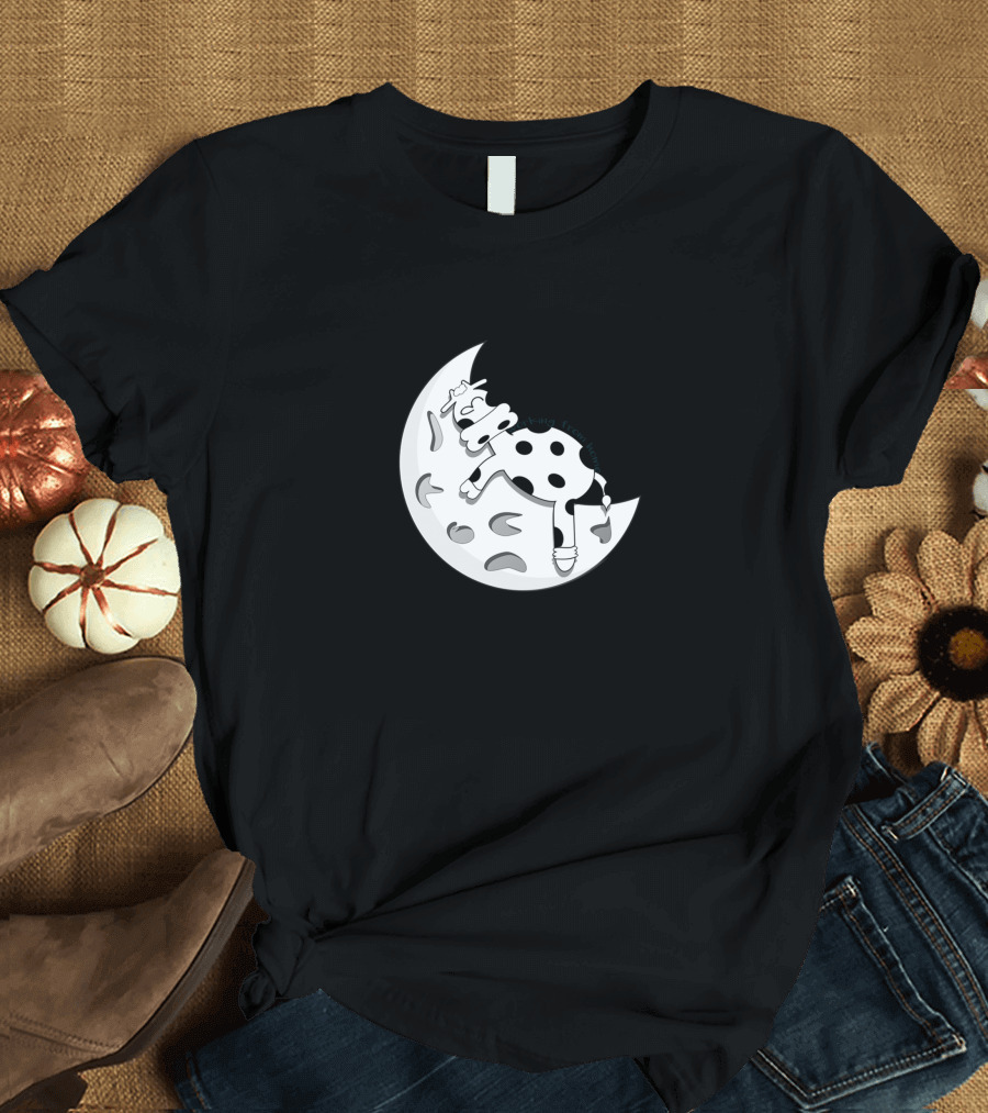 Workingfromhome Cow Jumping Over the Moon T-Shirt