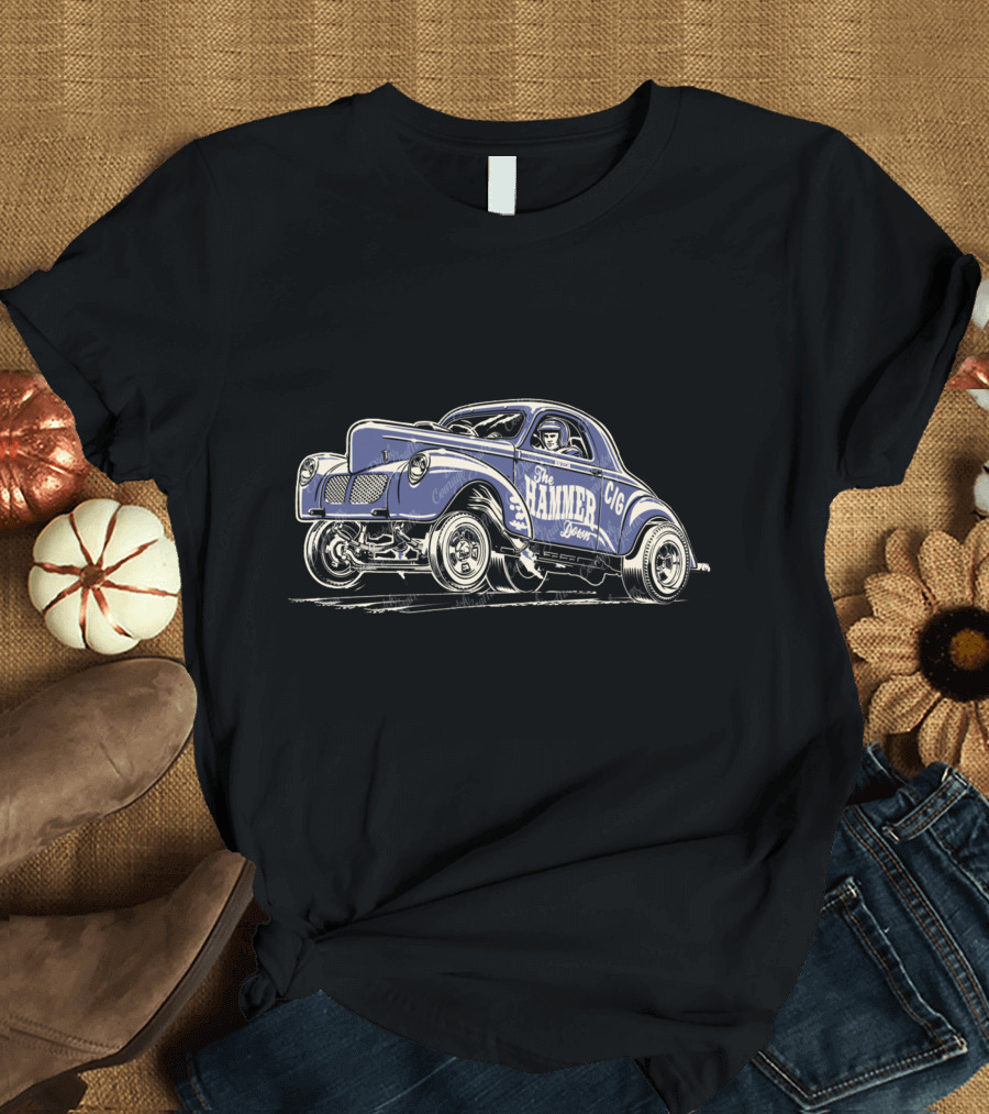 The Hammer Down 1940 Gasser Drag Racer C/G T-Shirt