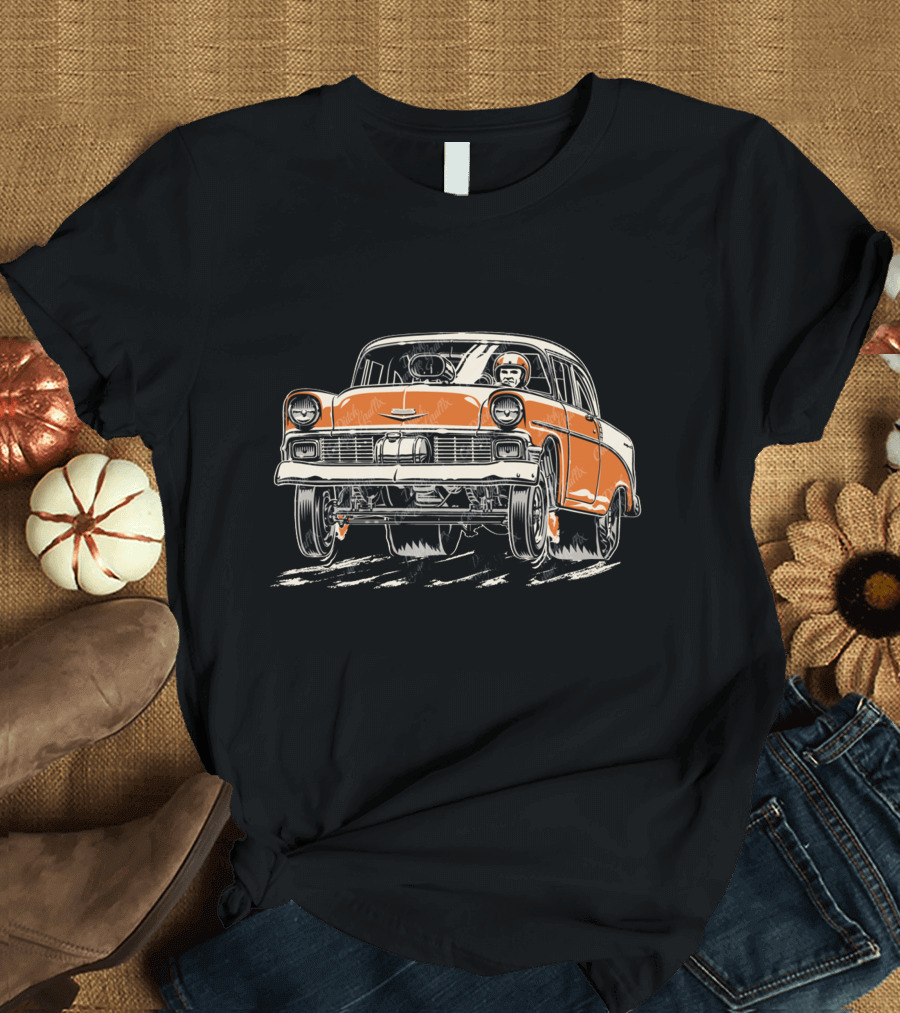 1956 Bowtie Belair Straight Axle Gasser Racing Car T-Shirt