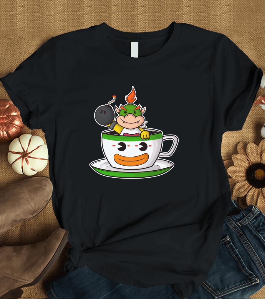 Bowser Jr. in Clown Car Teacup with Bob-omb T-Shirt