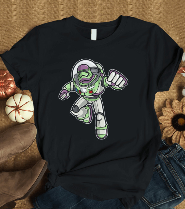 T-Shirt: Buzz Trooper Toy Story Star Wars Crossover Character T-Shirt Buzz Trooper Toy Story Star Wars Crossover Character T-Shirt