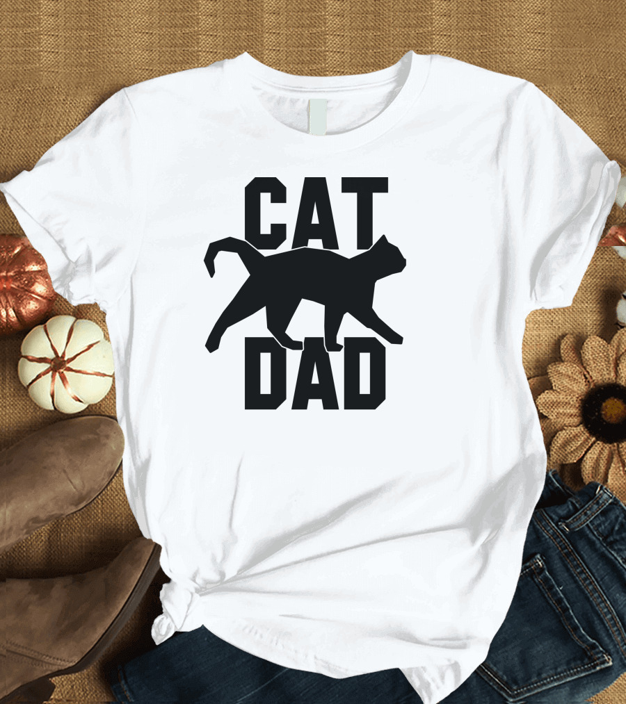 Cat Dad Walking T-Shirt