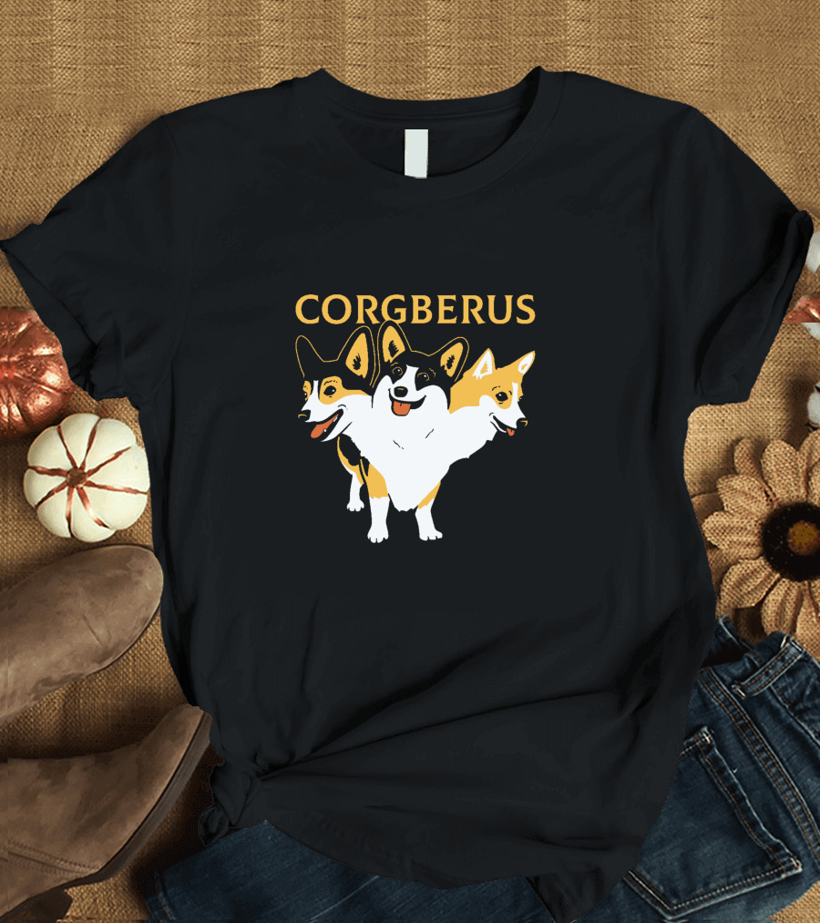 Corgberus Three-Headed Corgi Cerberus T-Shirt
