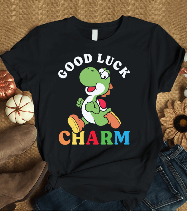 T-Shirt: Good Luck Charm Yoshi Nintendo Character Colorful T-Shirt Good Luck Charm Yoshi Nintendo Character Colorful T-Shirt