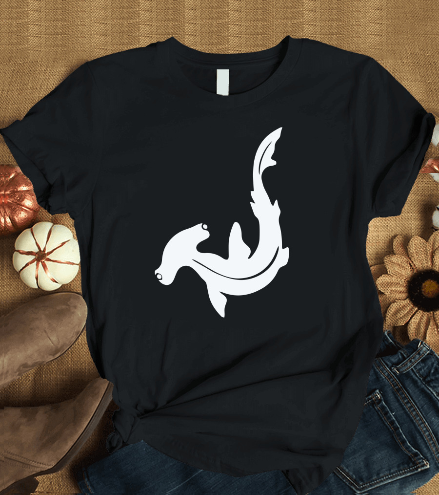 Hammerhead Shark Silhouette Simple T-Shirt