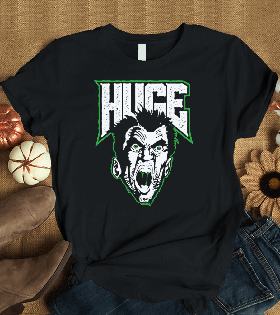 Huge Text with Shocked Face Illustration in T-Shirt
