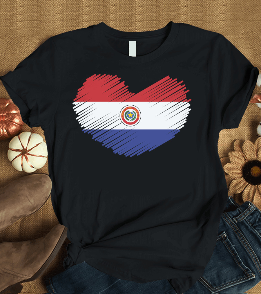 Paraguay Heart Flag Love T-Shirt