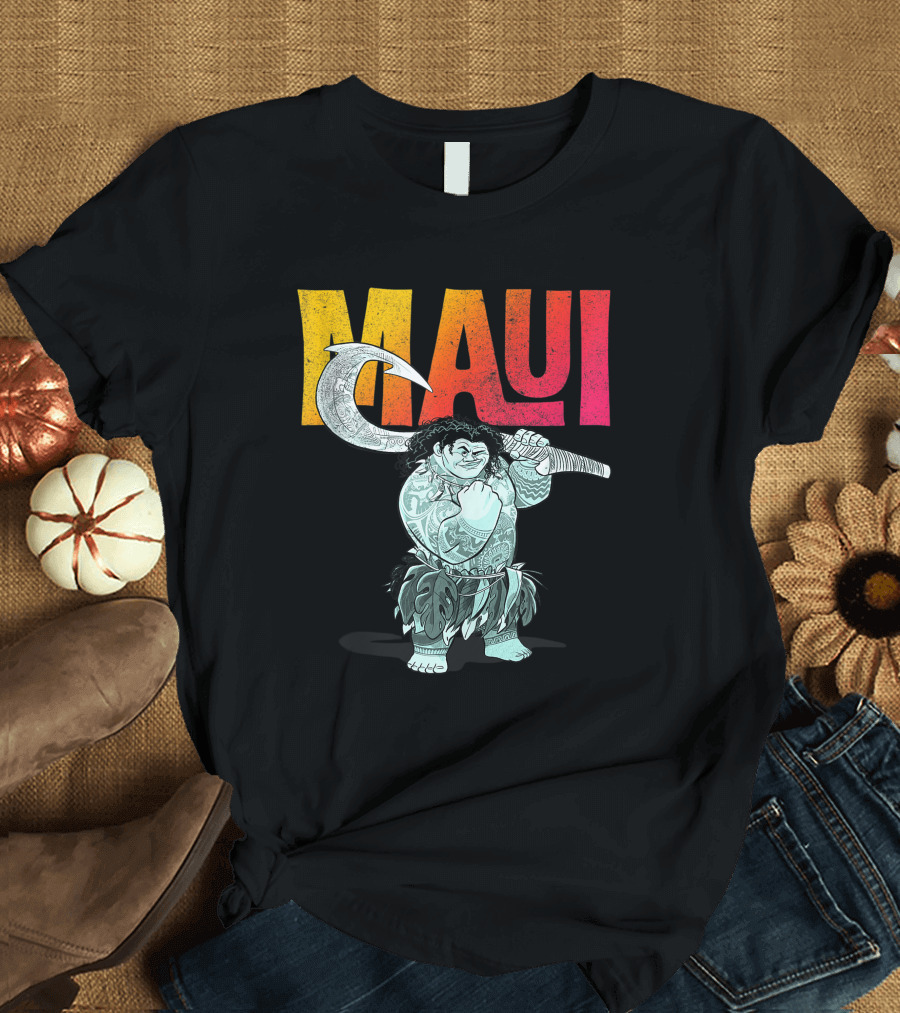 Maui Moana Disney Character with Hook T-Shirt