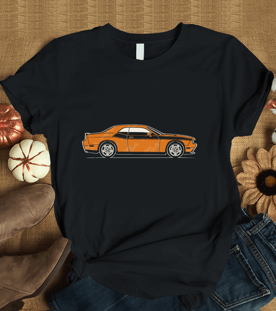 New Challenger SRT Orange Side Profile Classic Car T-Shirt