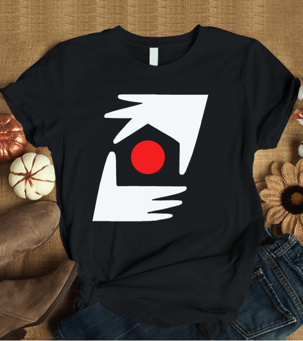 T-Shirt: One World Together Hands Red Circle Unity Emblem T-Shirt One World Together Hands Red Circle Unity Emblem T-Shirt
