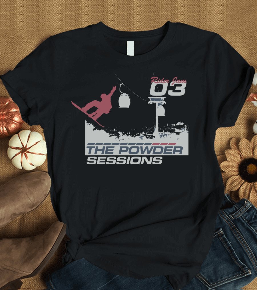 Rider Jam 03 Ski Lift Adventure The Powder Sessions T-Shirt