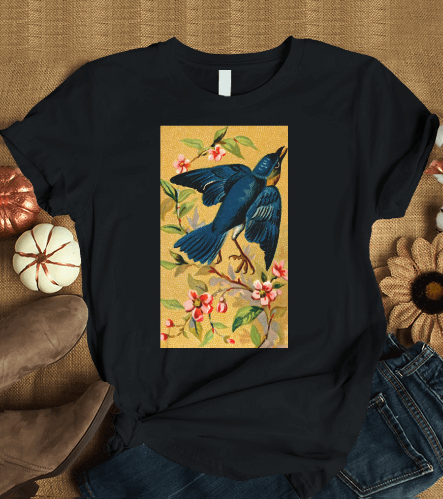 American Pictures Blue Bird in Blossoms T-Shirt