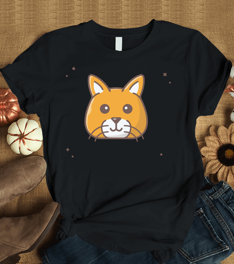 Cat Head Cute Graphic T-Shirt