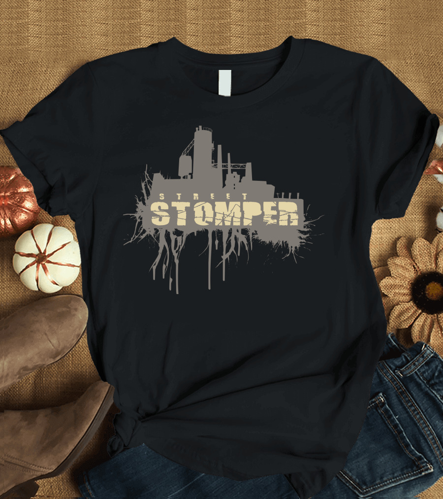 Street Stomper Urban Industrial Skyline Drips T-Shirt