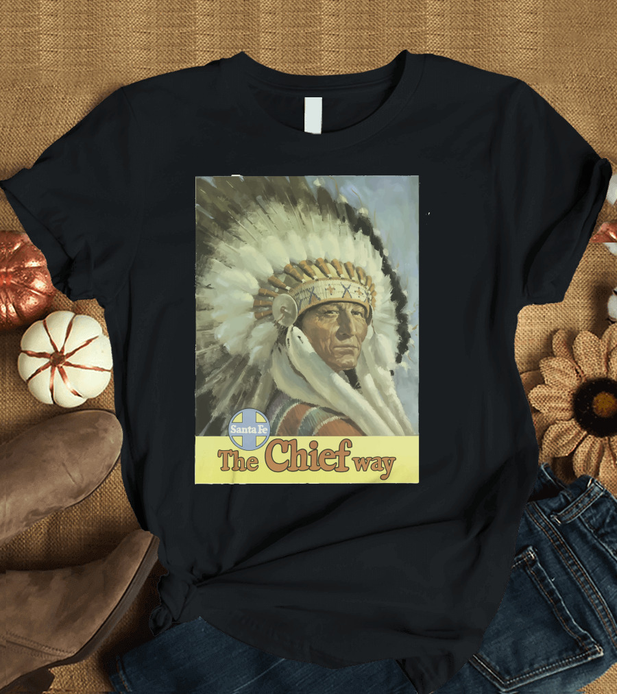 Santa Fe The Chief Way Native American Headdress T-Shirt