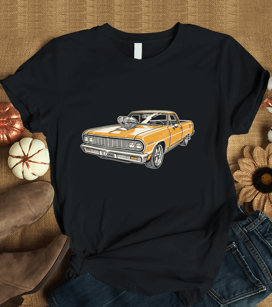 1964 El Camino Blown Street Machine Classic American Muscle Car T-Shirt