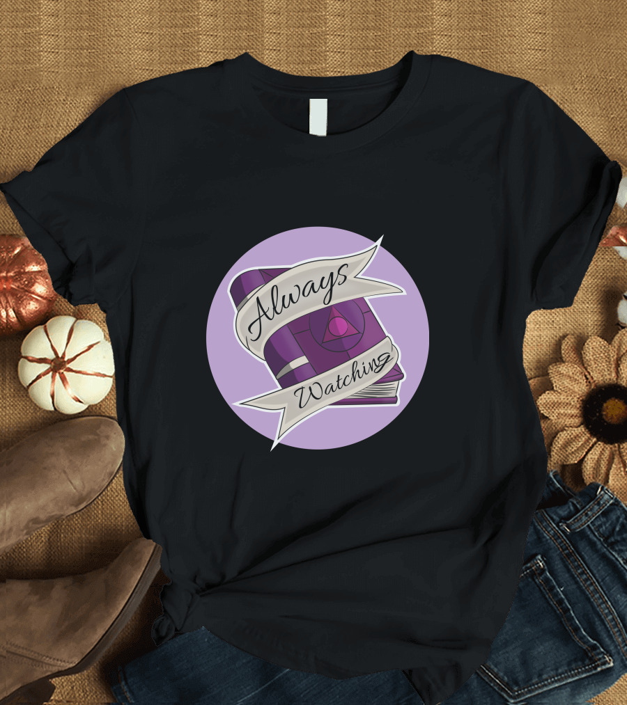 Always Watching Purple Book and Eye T-Shirt