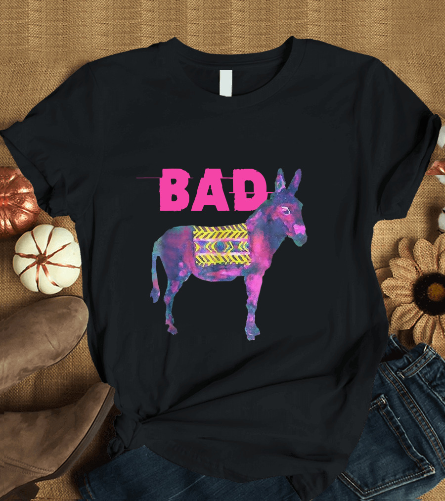 BAD Colorful Geometric Donkey T-Shirt