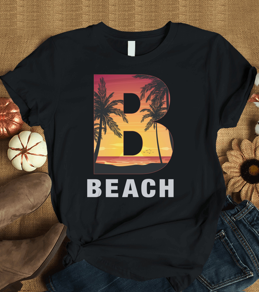 Beach Sunset Palm Trees T-Shirt