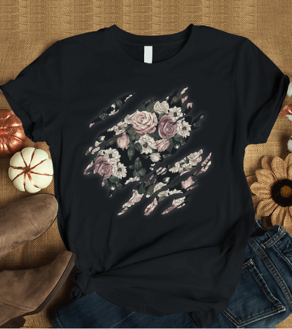 T-Shirt: Flower Inside Vintage Floral Bouquet T-Shirt Flower Inside Vintage Floral Bouquet T-Shirt