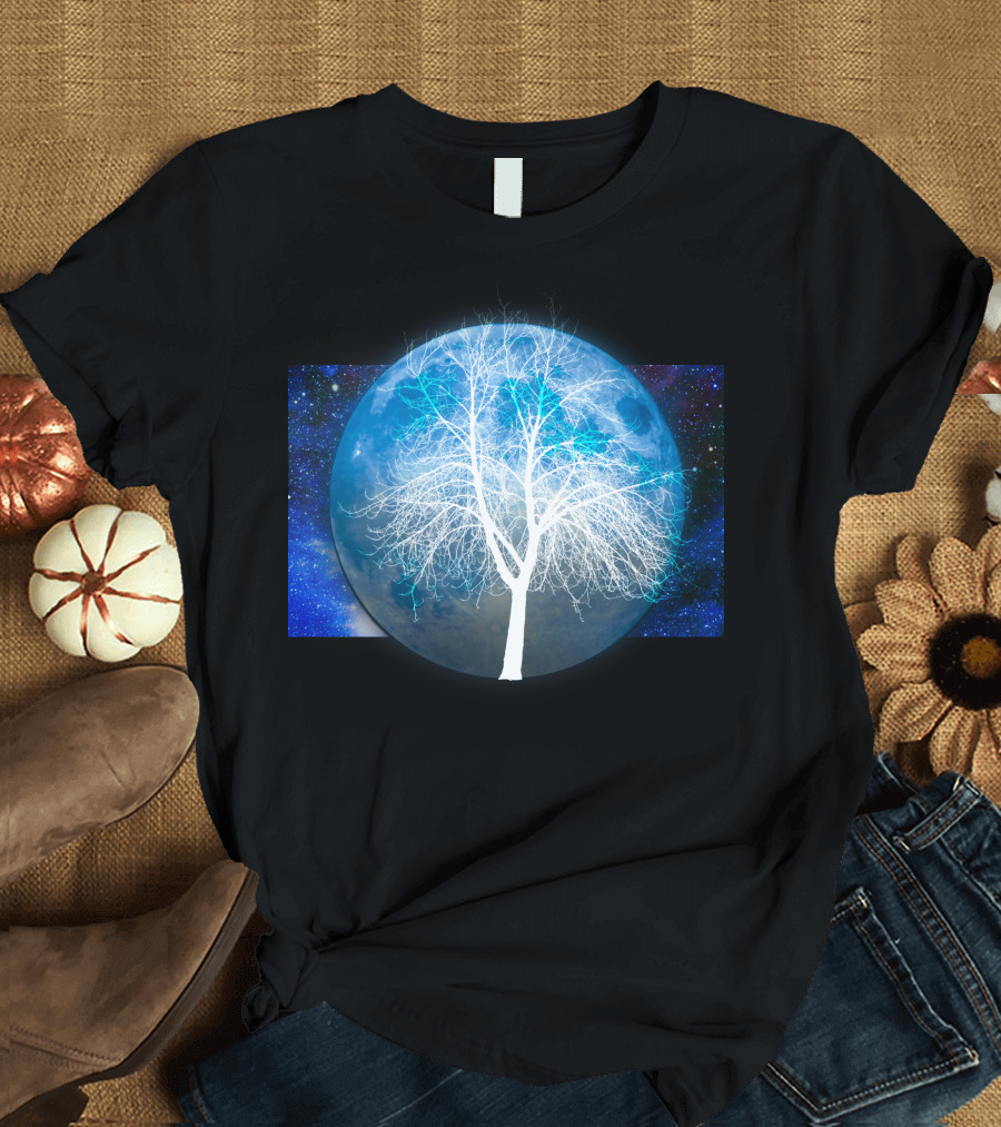 Galaxy Tree Celestial Nightscape T-Shirt