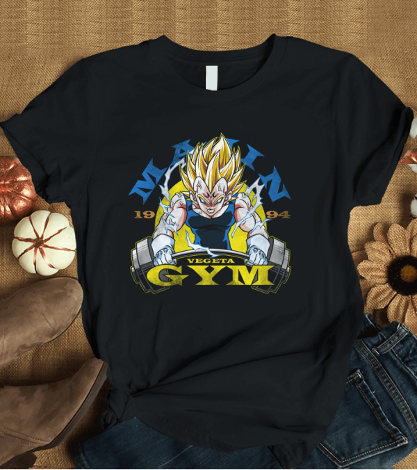 T-Shirt: Majin Vegeta Gym 1994 Powerlifting Training T-Shirt Majin Vegeta Gym 1994 Powerlifting Training T-Shirt