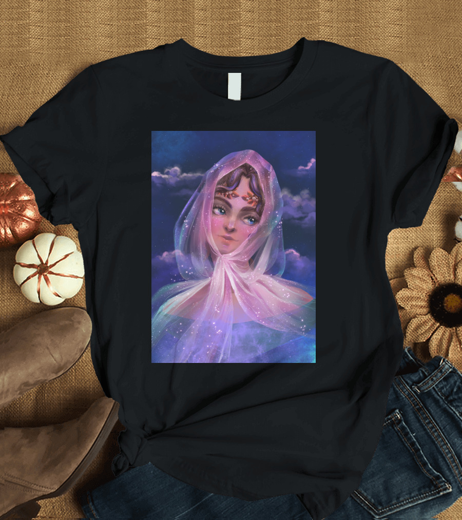 Mother of Night Enveloped in Celestial Veil T-Shirt