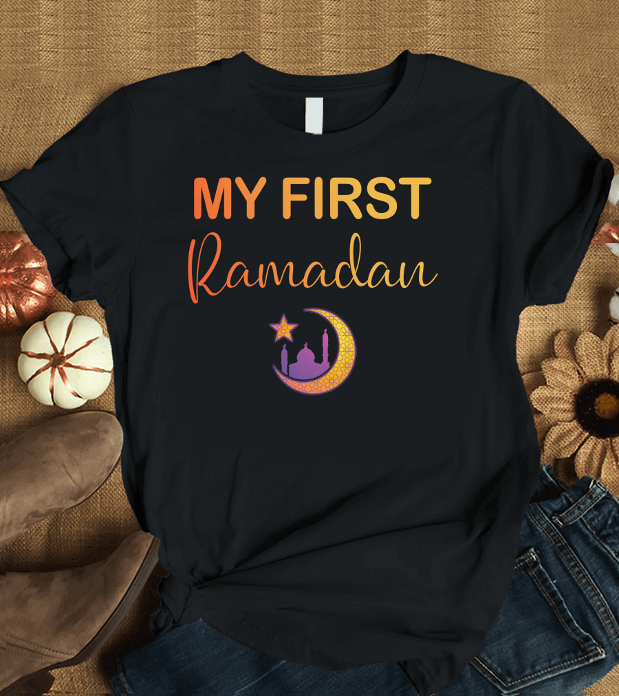 My First Ramadan Kareem with Crescent Moon and Mosque T-Shirt