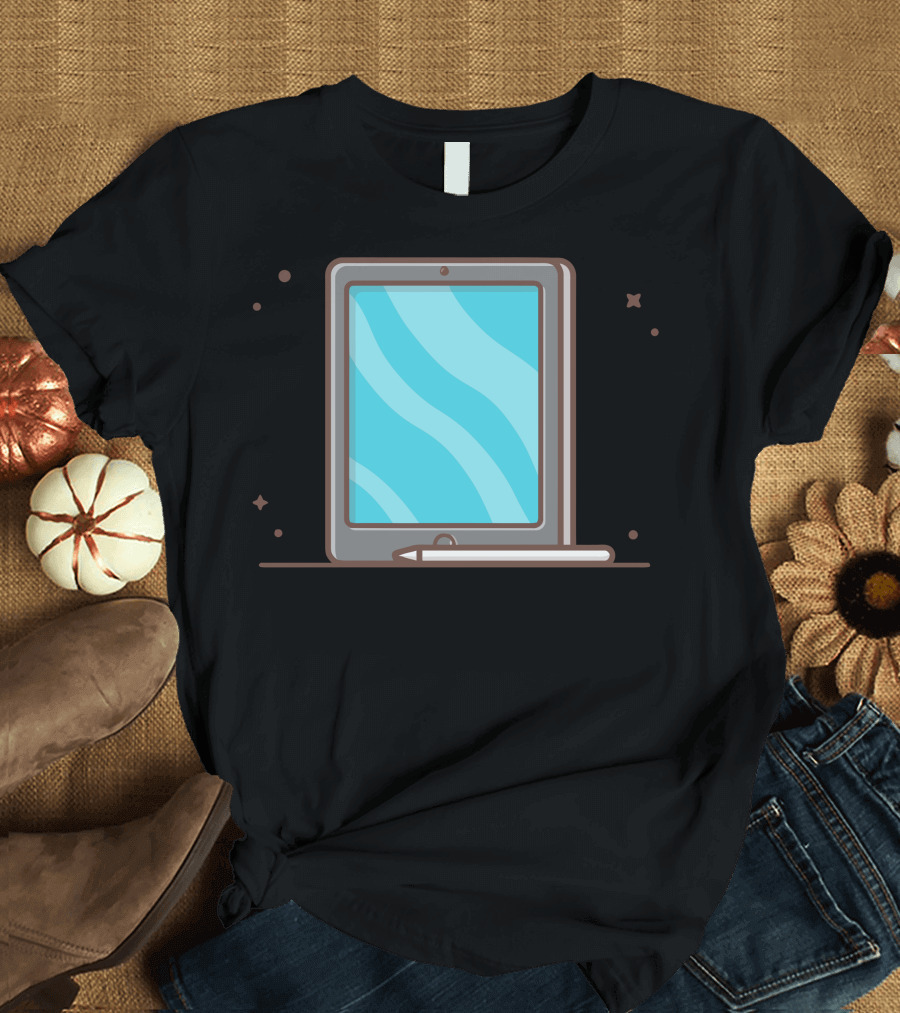 Pen Tablet With Blank Blue Screen and Stylus Iconic T-Shirt