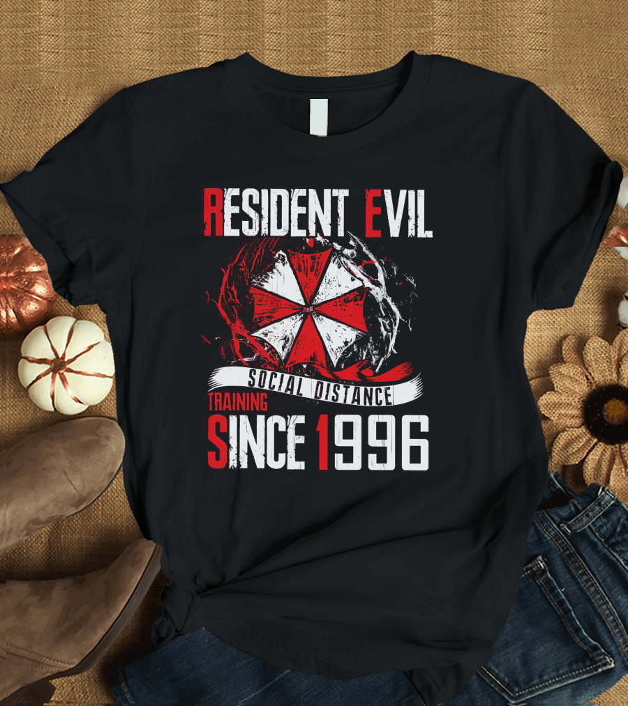 Resident Evil Umbrella Logo Social Distance Training Since 1996 T-Shirt