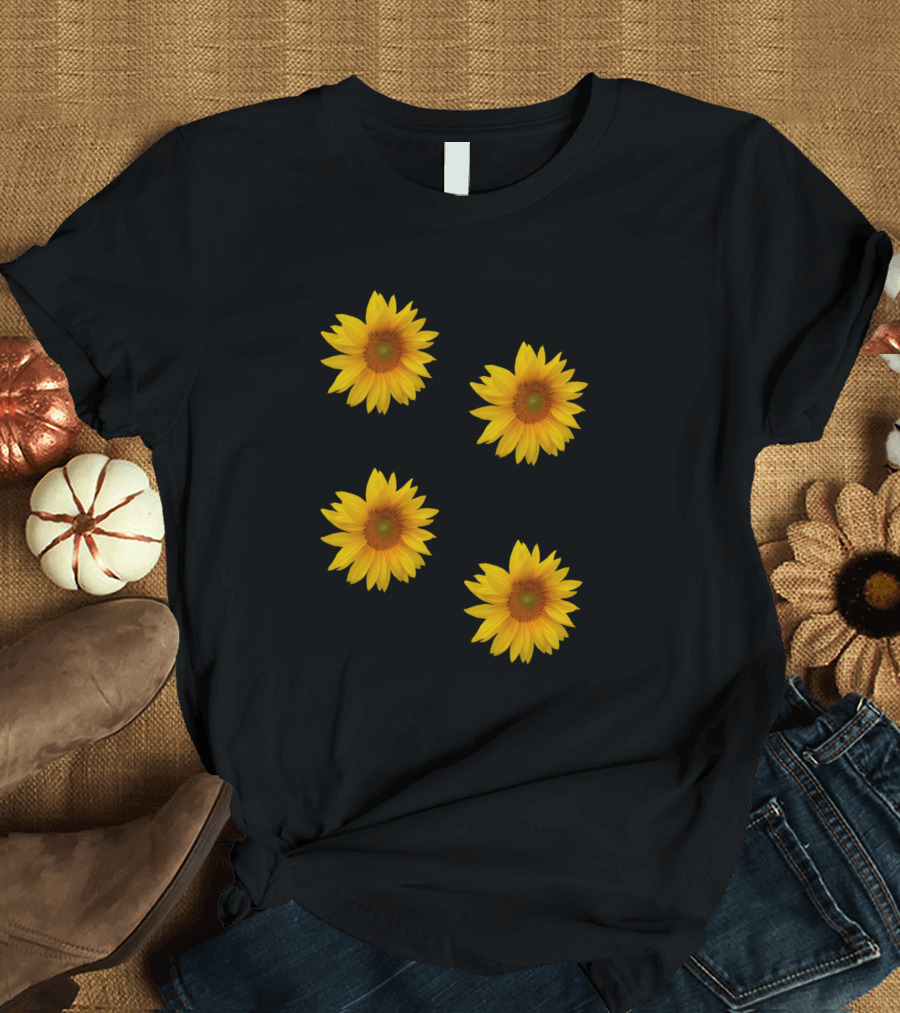 Yellow Sunflowers Vintage Botanical T-Shirt