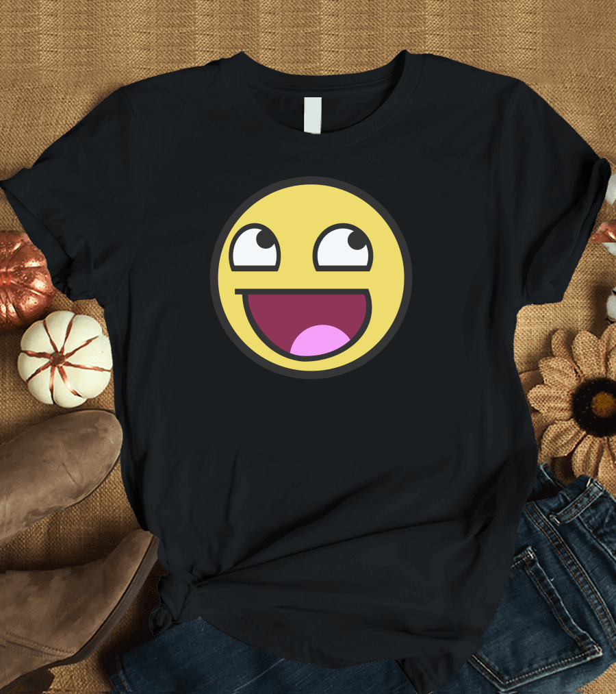 Awesomely Lulz Face Emoticon Meme T-Shirt