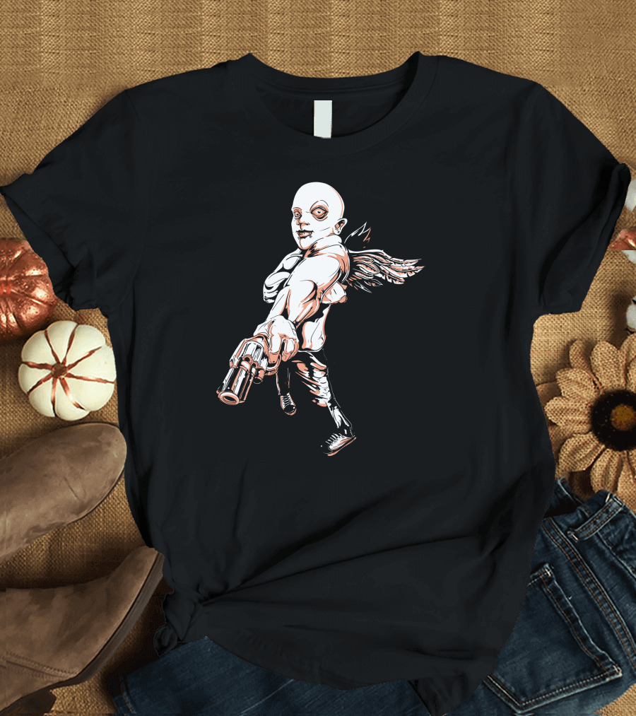 Bad Cupid Winged Mischief Gunman T-Shirt