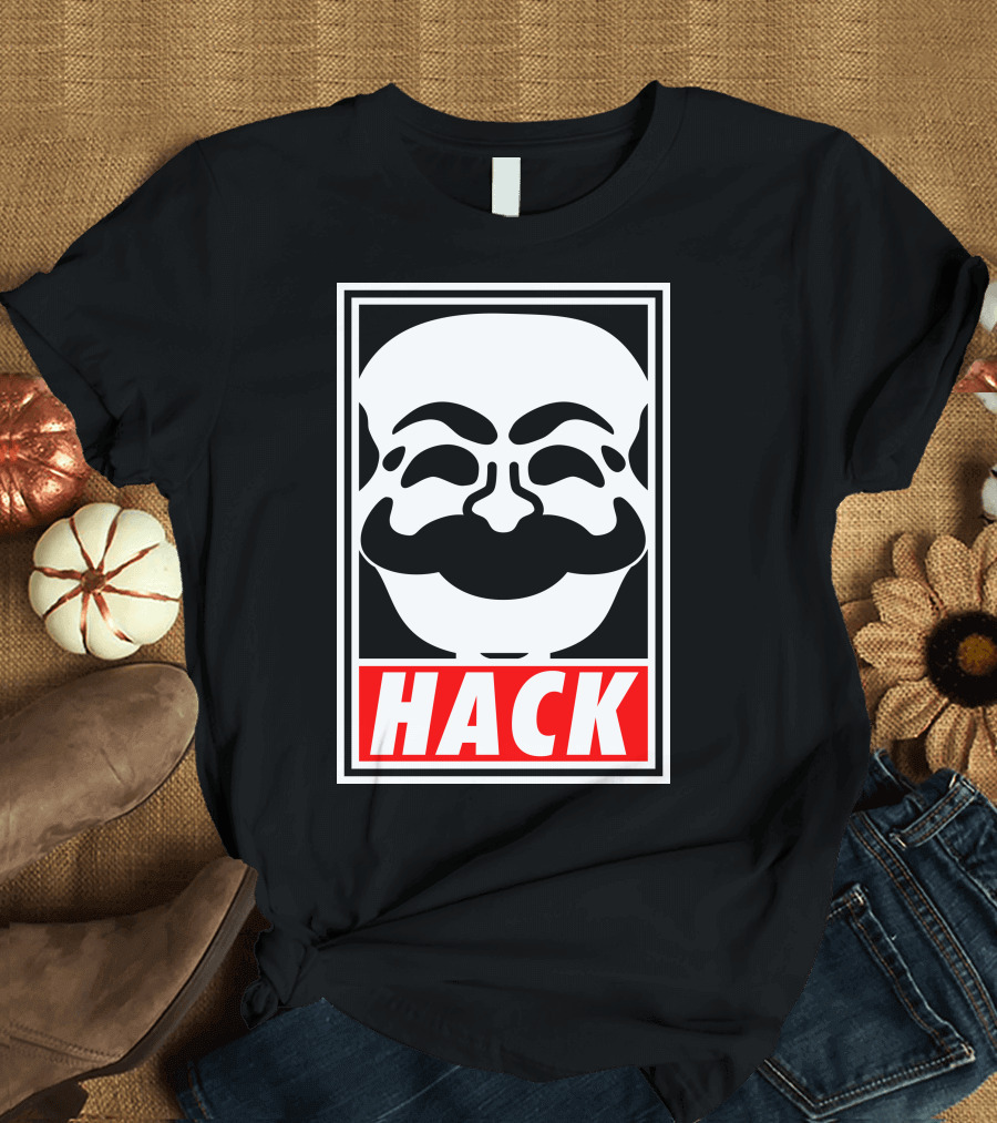 Hack Society Mr. Robot Anonymous Mask T-Shirt