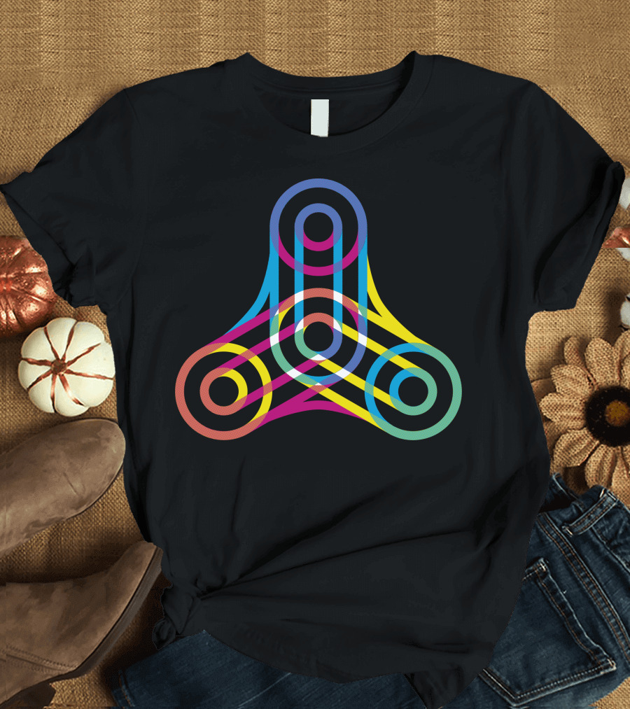 Never Win Colorful Geometric Spinner T-Shirt