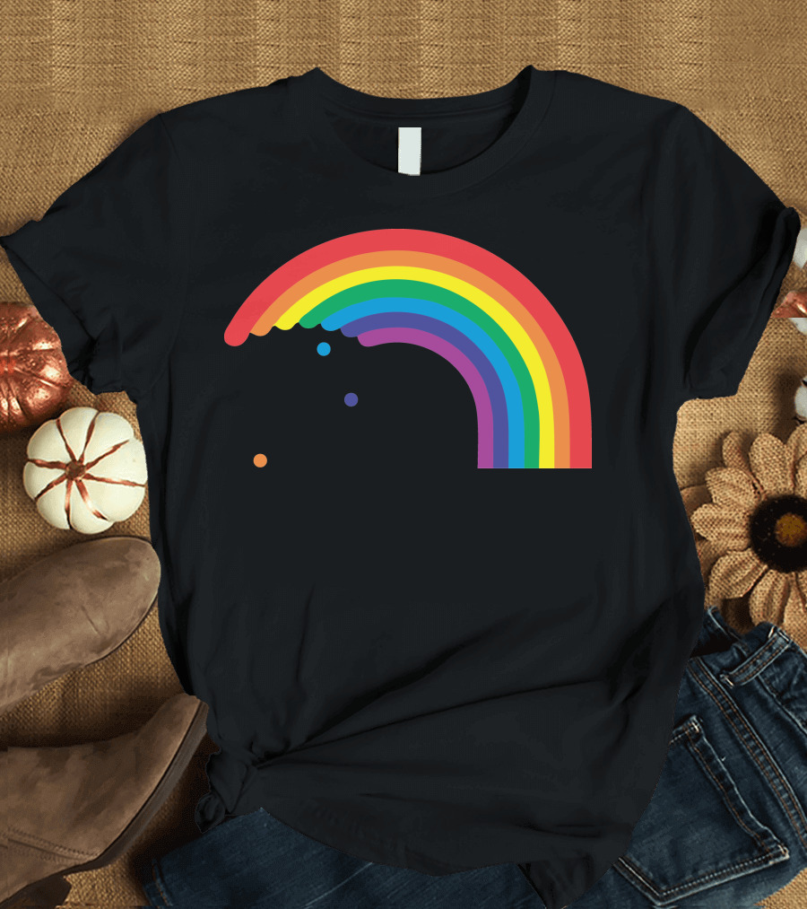 Rainbow Dripping Color Splash T-Shirt