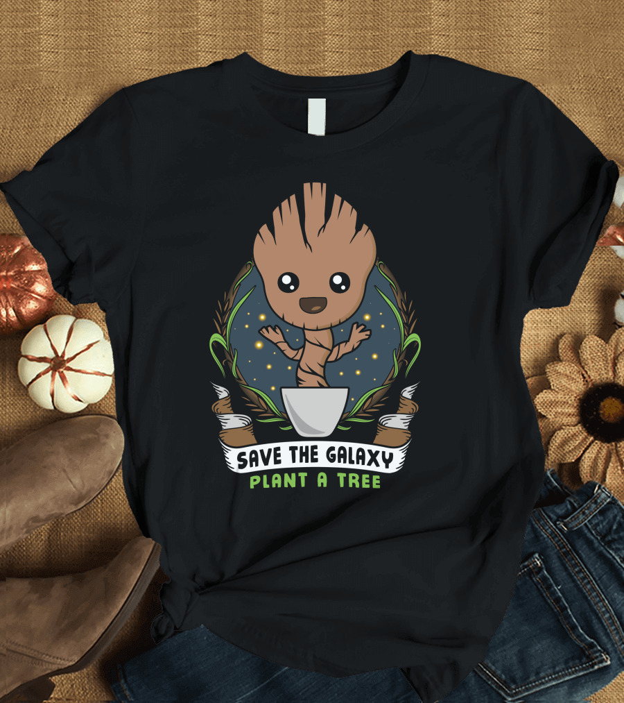 Save The Galaxy Plant A Tree Guardians of the Galaxy Baby Groot T-Shirt