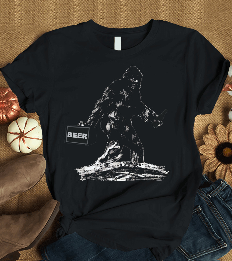 Bigfoot Carrying Beer T-Shirt