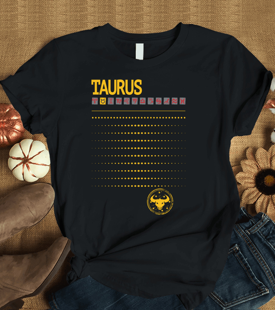 Taurus Facts Clever Rebellious Stubborn Witty Sarcasm Independence Spontaneous Visionary Intellect Adventurous Zodiac Sign T-Shirt