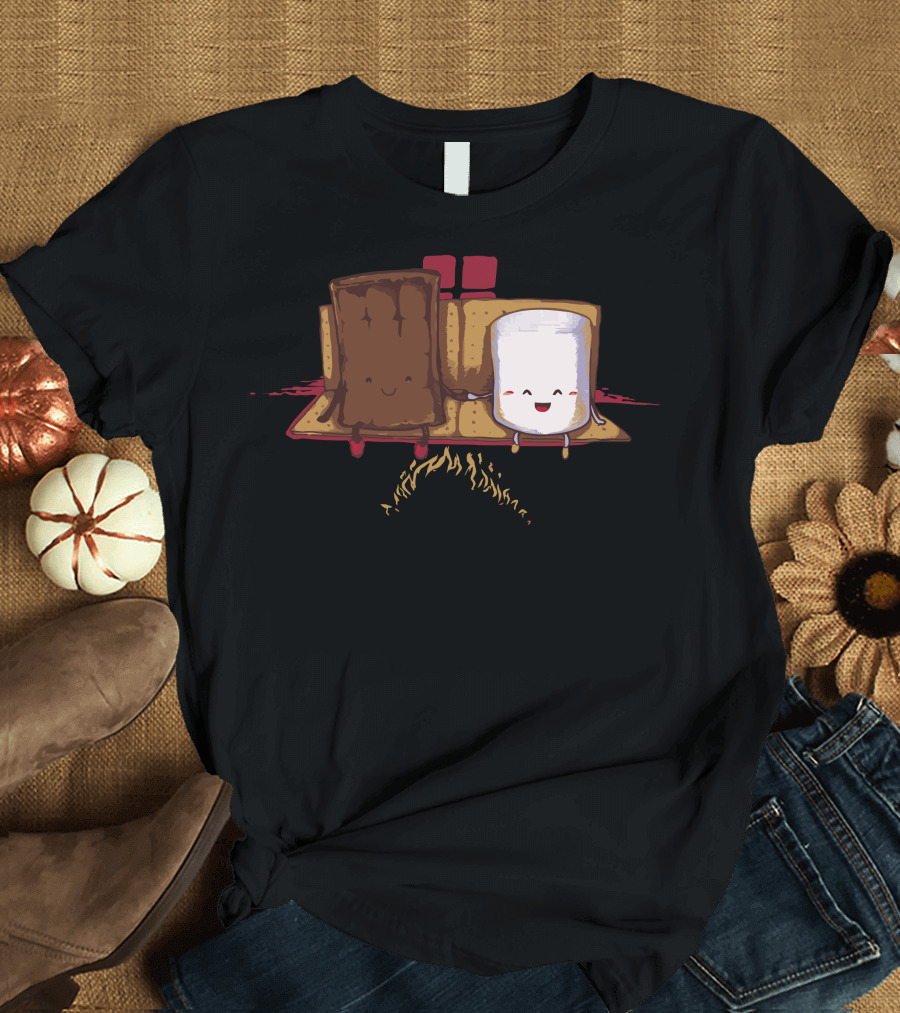 Gettin Toasty with Grahams Chocolate Marshmallow Campfire T-Shirt