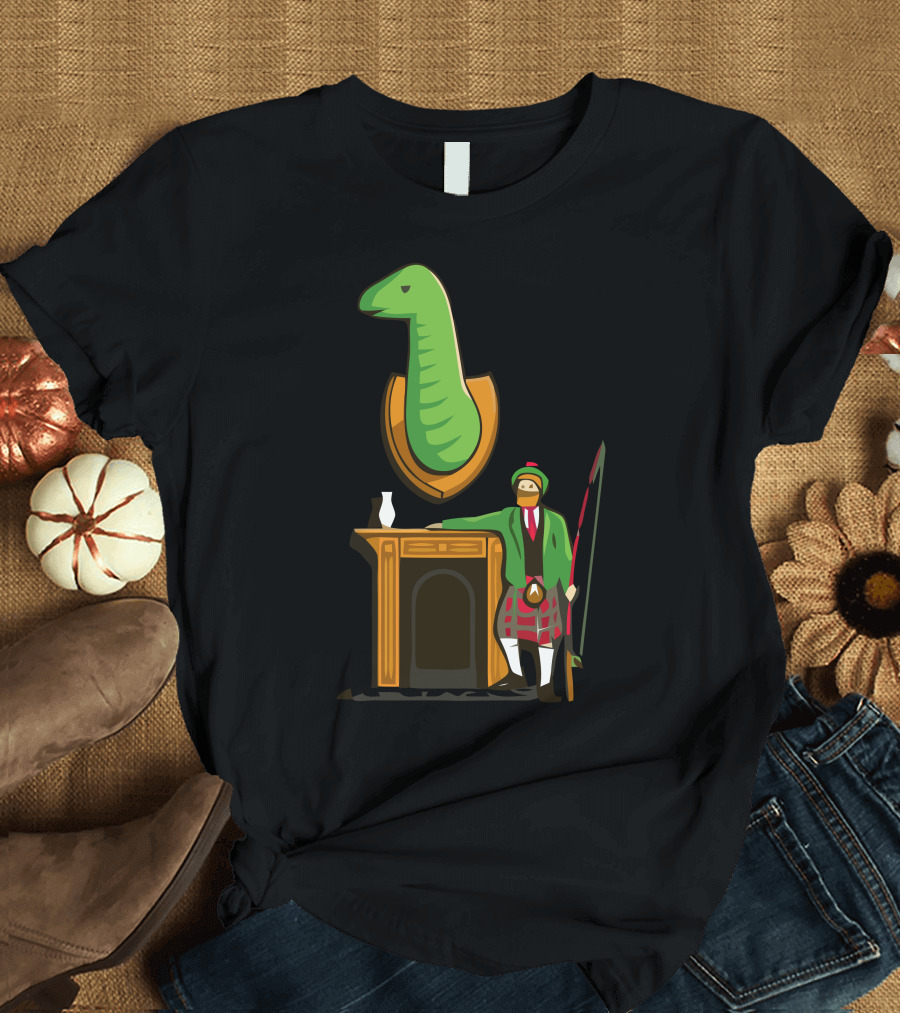 Prize Catch Loch Ness Hunter in Traditional Scottish Attire T-Shirt